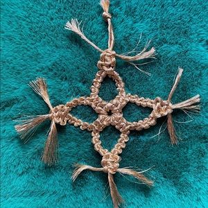Handmade Macrame Crochet Snowflake Ornament
